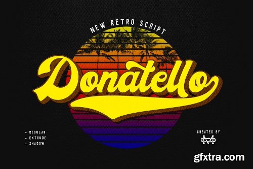 CreativeMarket Donatello II New Retro Script 2970790