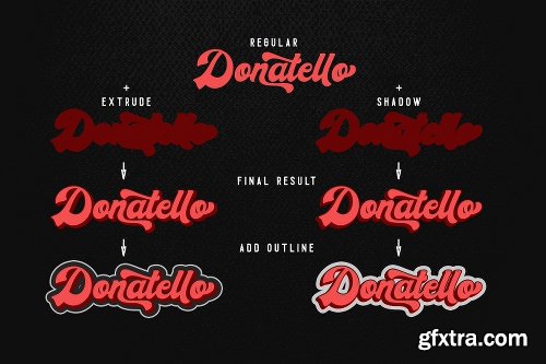 CreativeMarket Donatello II New Retro Script 2970790