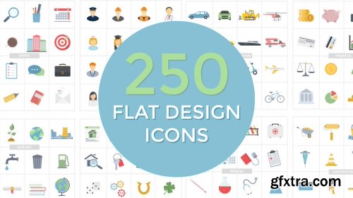 Videohive Flat Design Icons 20552114