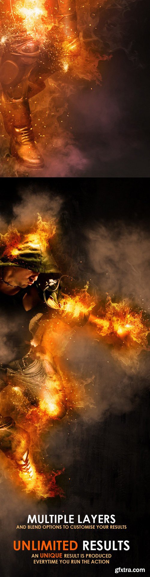 Graphicriver - AfterBurn 4 Photoshop Action 13723171