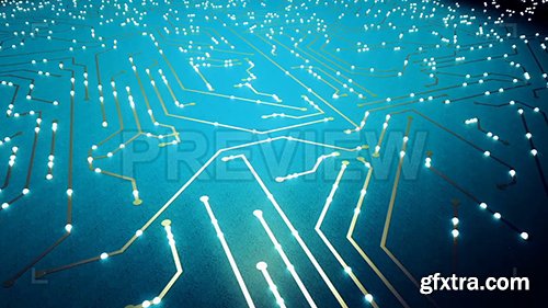 Lit Electronic Chip 106741