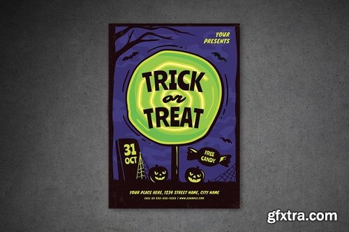 Trick or Treat Halloween Flyer