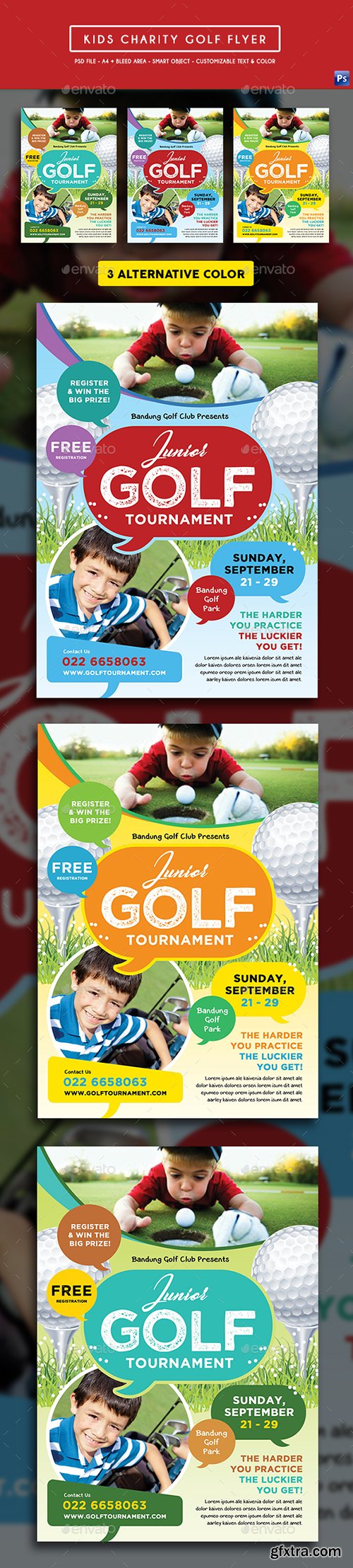 Graphicriver - Kids Charity Golf Flyer 17684389