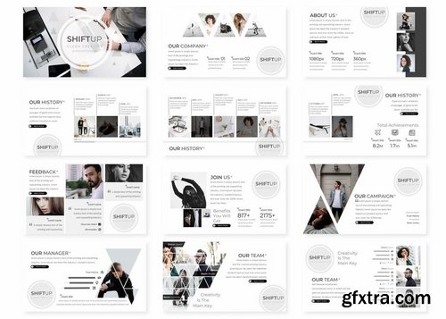 Shift Up - Powerpoint Keynote and Google Slides Templates