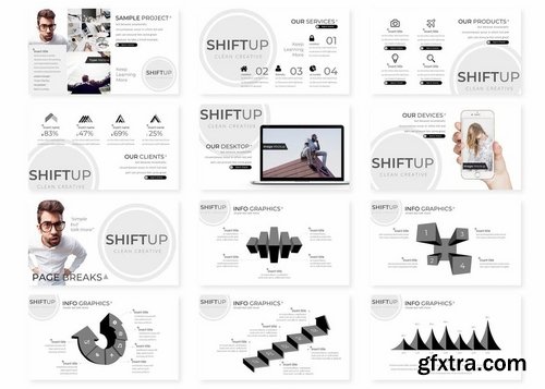 Shift Up - Powerpoint Keynote and Google Slides Templates