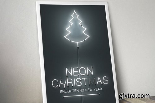 Neon Christmas Layer Style