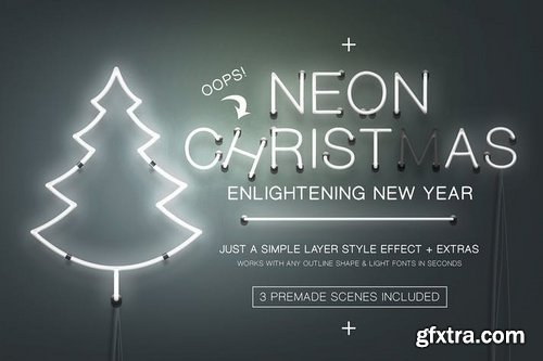 Neon Christmas Layer Style