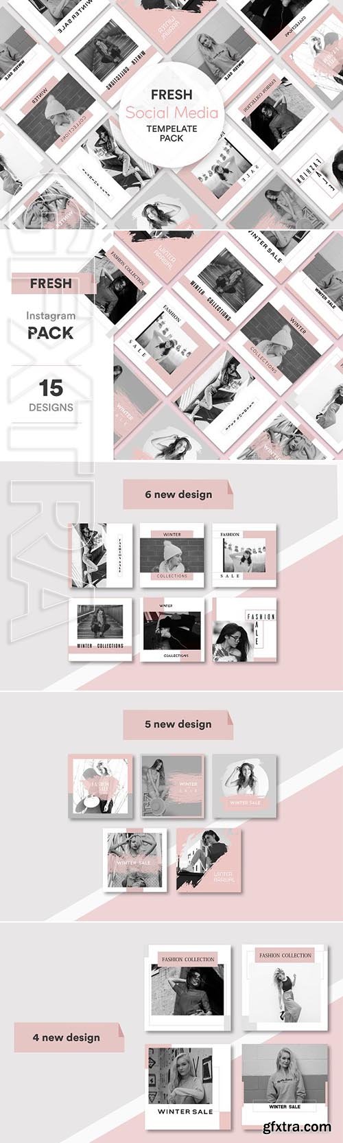 CreativeMarket - Winter Sale Instagram Banner Set 2977186