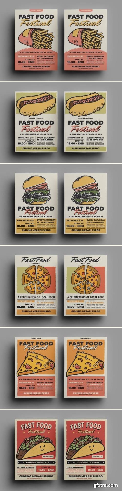 Fast Food Flyer Design Bundle