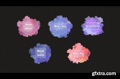 Watercolor Wedding Pack After Effects Templates 23509