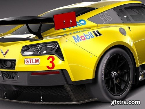 Chevrolet Corvette C7R 2015 3D Model