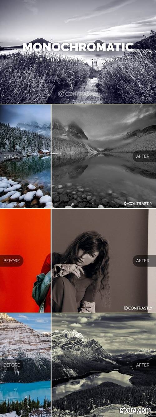 Monochromatic Photoshop Actions