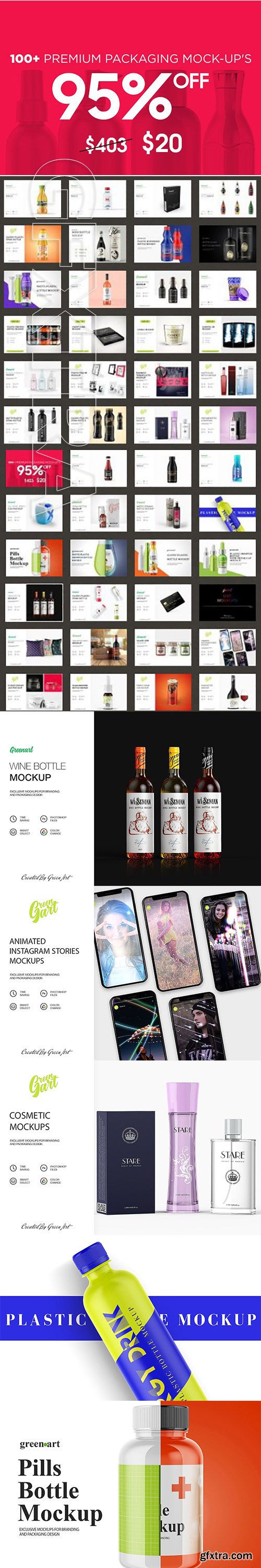 CreativeMarket - 100+ Premium Packaging Mock-ups 2847026