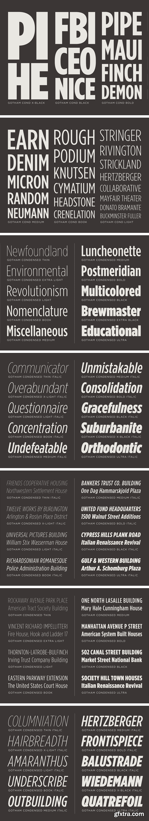 Gotham Condensed [Updated] - Extended Latin, Greek, Cyrillic