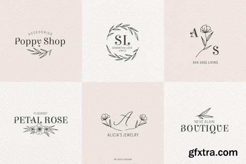 Romantic Feminine Premade Logos