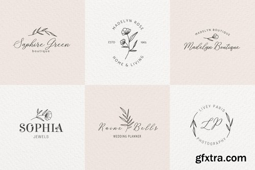 Romantic Feminine Premade Logos