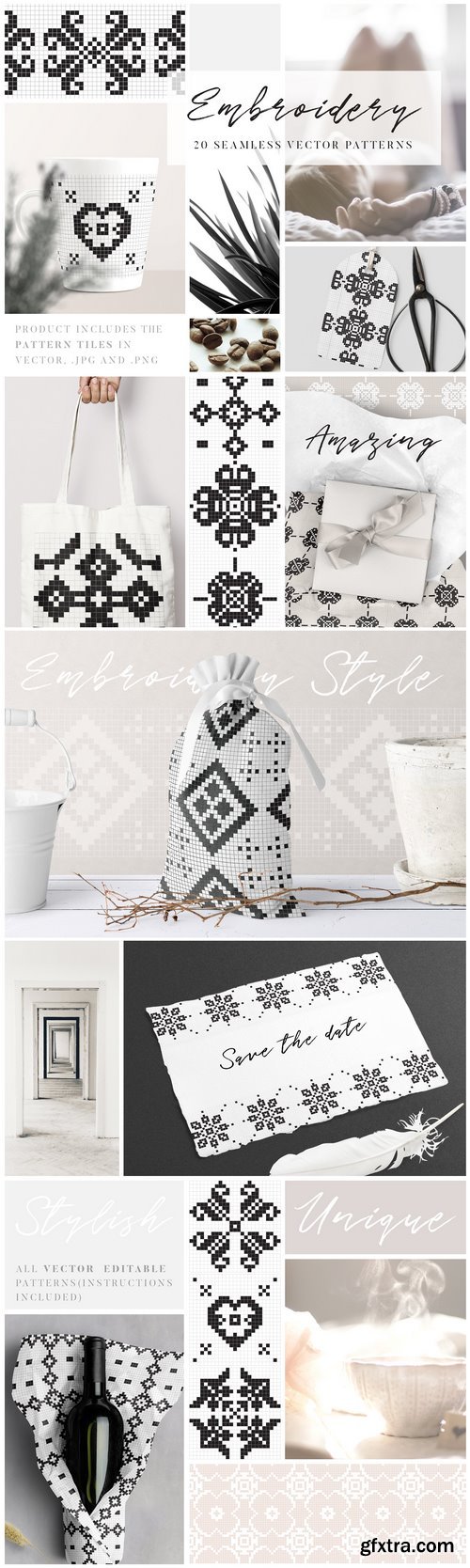 CM - Embroidery Style Vector Patterns 2202205