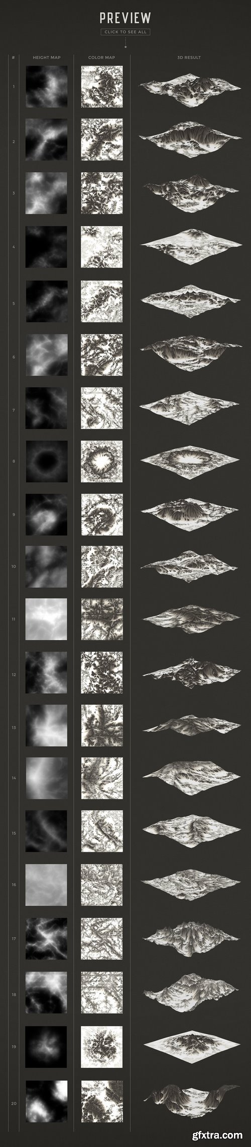 CM - Set of 20 Landscapes maps 2201379