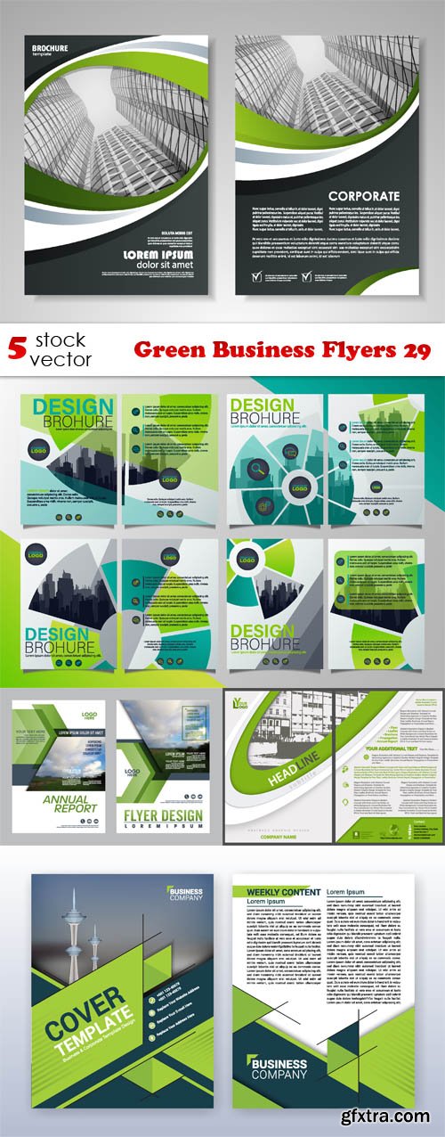 Vectors - Green Business Flyers 29