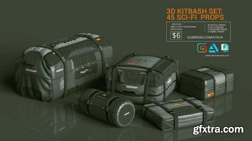 45 SciFi-Props 3D Model