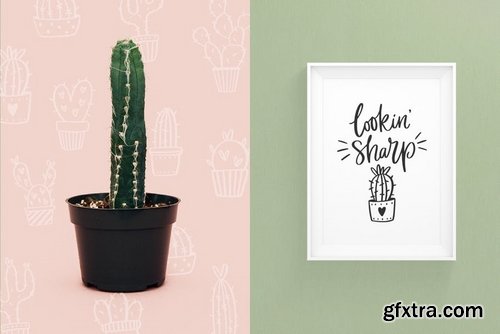 Cactus Lover quotes clipart svg