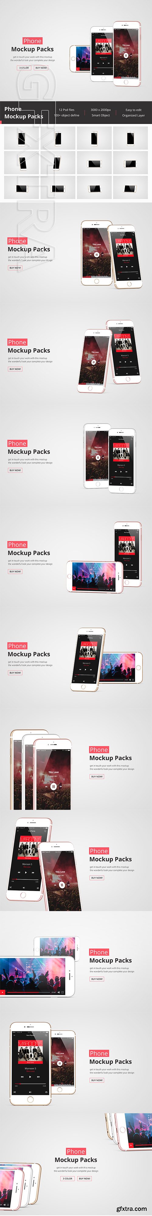 CreativeMarket - iPhone Mockup Packs 2960453