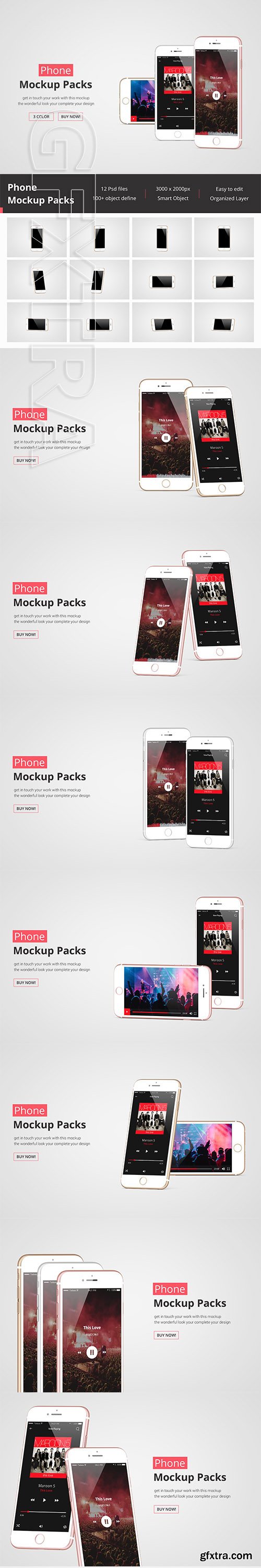 CreativeMarket - iPhone Mockup Packs 2960453