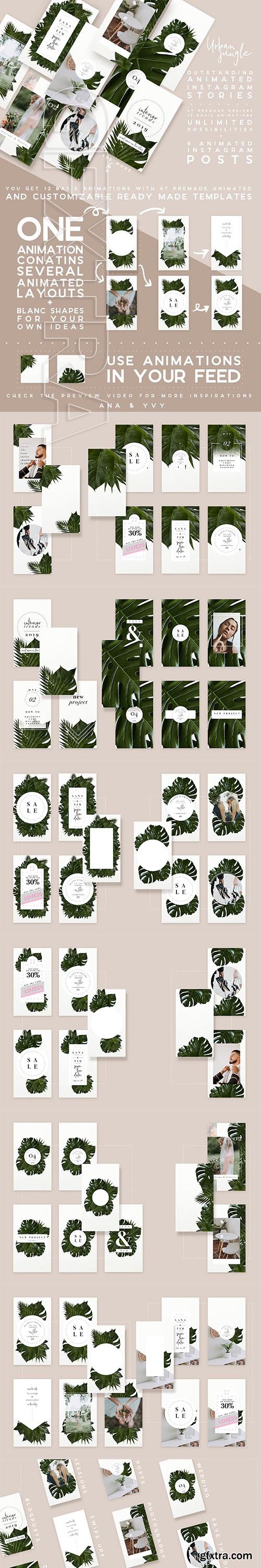 CreativeMarket - ANIMATED URBAN JUNGLE Stories 2968067