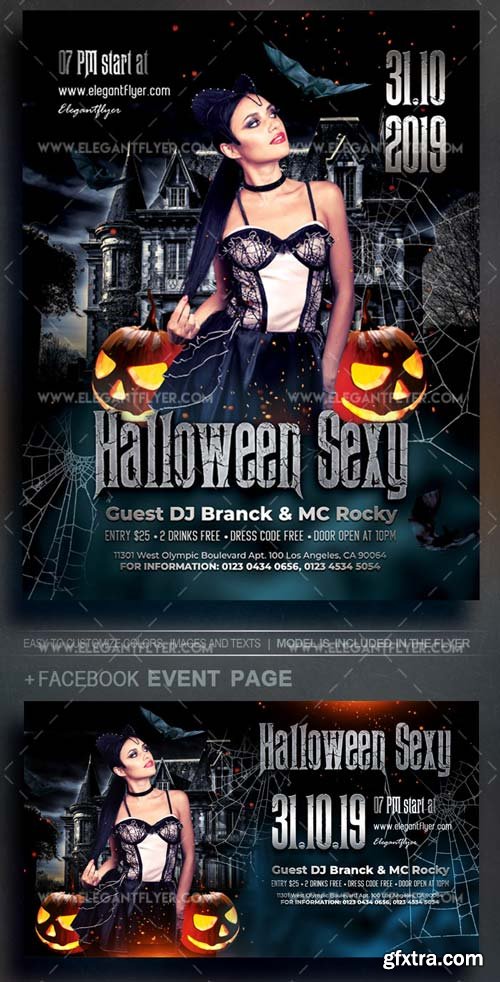 Halloween Sexy V28 2018 Flyer PSD Template