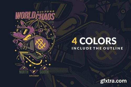 World Chaos T-Shirt Design Template