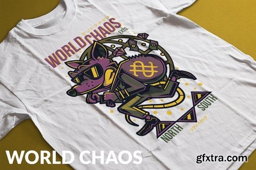 World Chaos T-Shirt Design Template