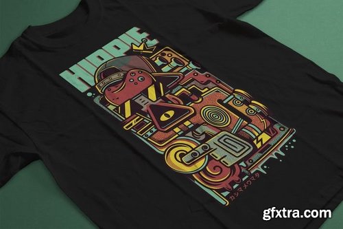 Hippie T-Shirt Design Template