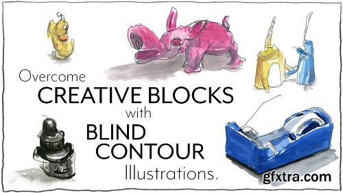 Overcome Creative Blocks with Blind Contour Illustrations