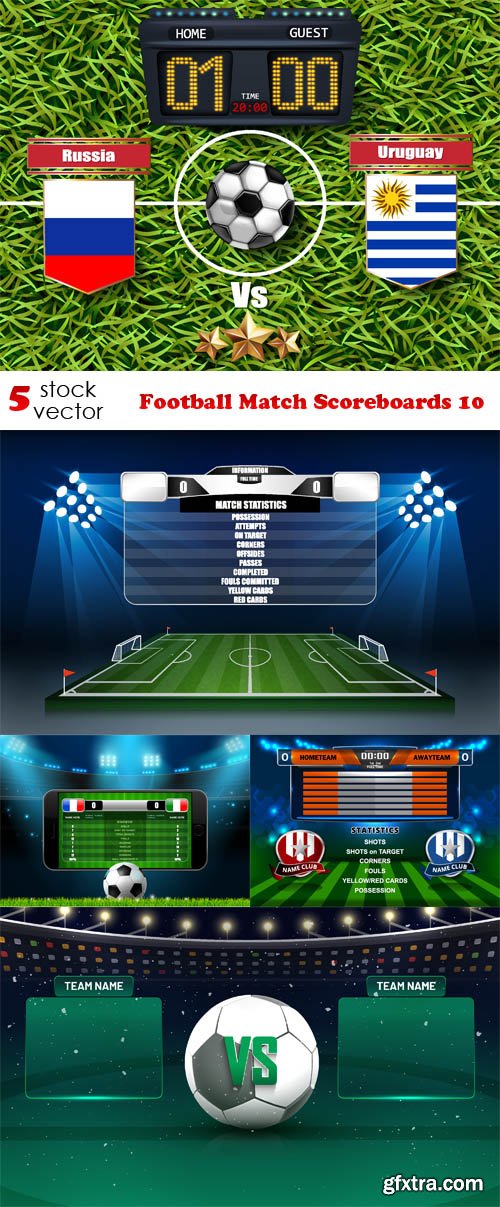 Vectors - Football Match Scoreboards 10