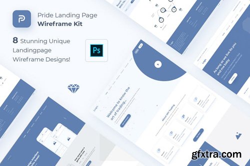 Pride Landing Page Wireframe Kit