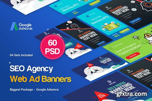 SEO, Marketing Agency Banners Ad - 04 Sets