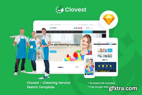 Clovest - Cleaning Service Sketch Template