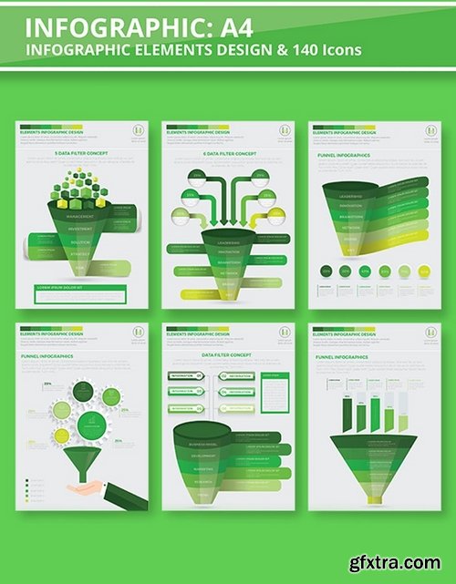 Green Filter Funnel Infographic Design