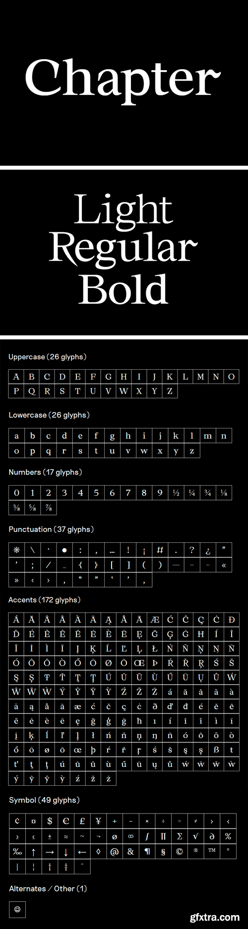 Chapter Font Family