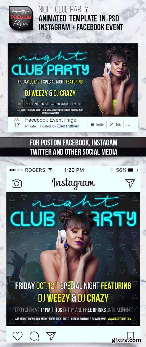 Animated Instagram V23 2018 + Facebook Flyer Template