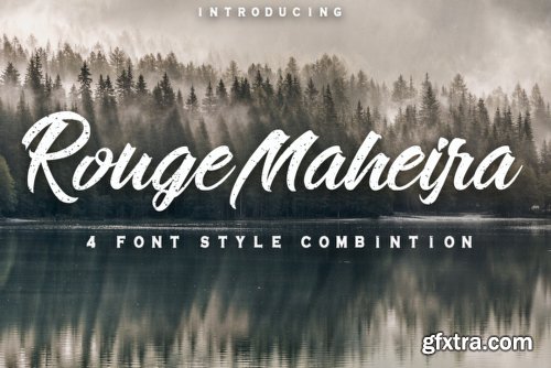 Rouge Maheira Font Family - 4 Fonts