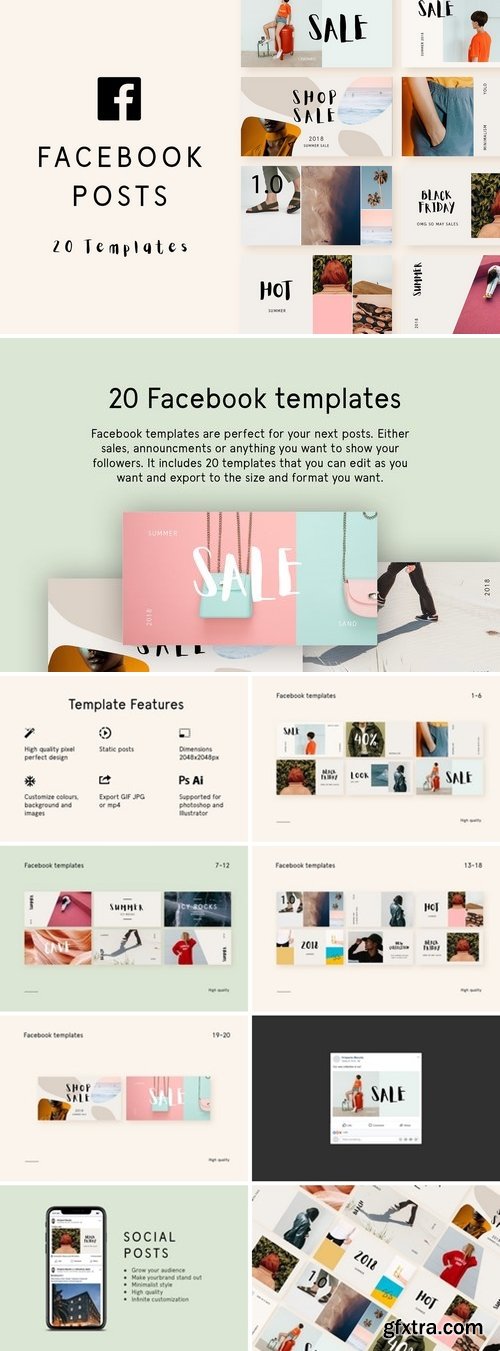 CM - Minimal Facebook post templates 3003560