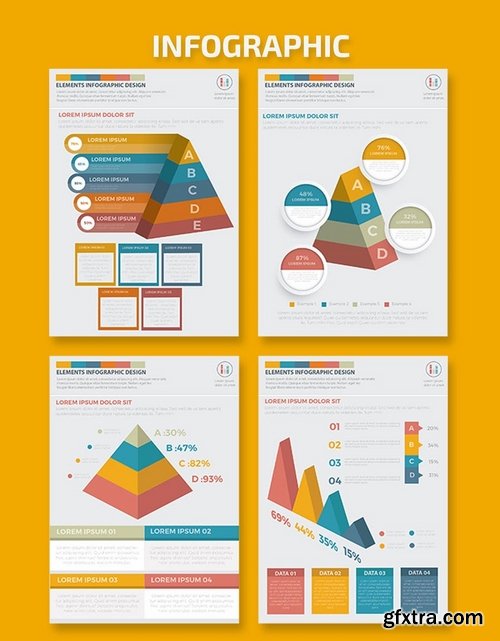 Pyramid Infographic Elements Design