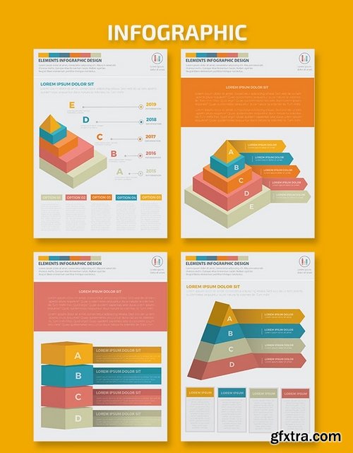 Pyramid Infographic Elements Design