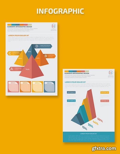 Pyramid Infographic Elements Design