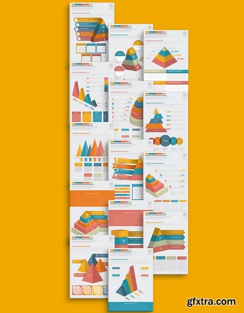 Pyramid Infographic Elements Design