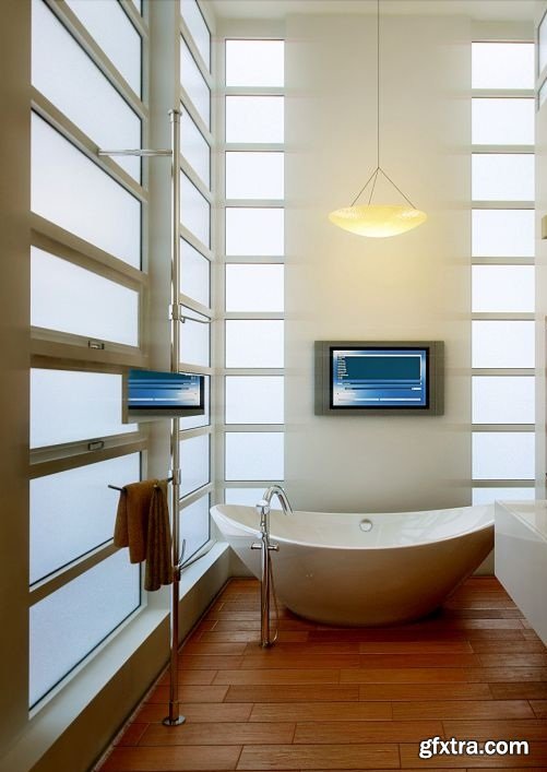 Modern Bathroom Interior Scene