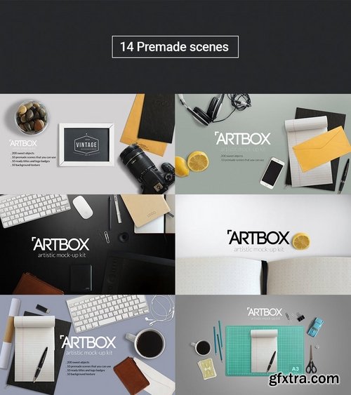 Download Artbox Artistic Mockup Kit Gfxtra