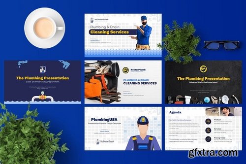 Plumbing Services Industry Google Slides Template