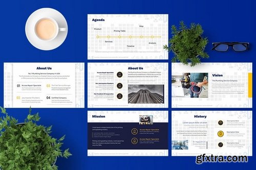 Plumbing Services Industry Google Slides Template